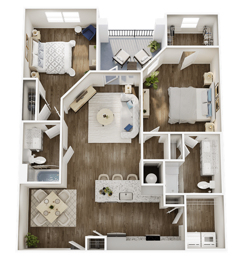 A detailed floor plan of a small apartment with a kitchen, living room, and bathroom.